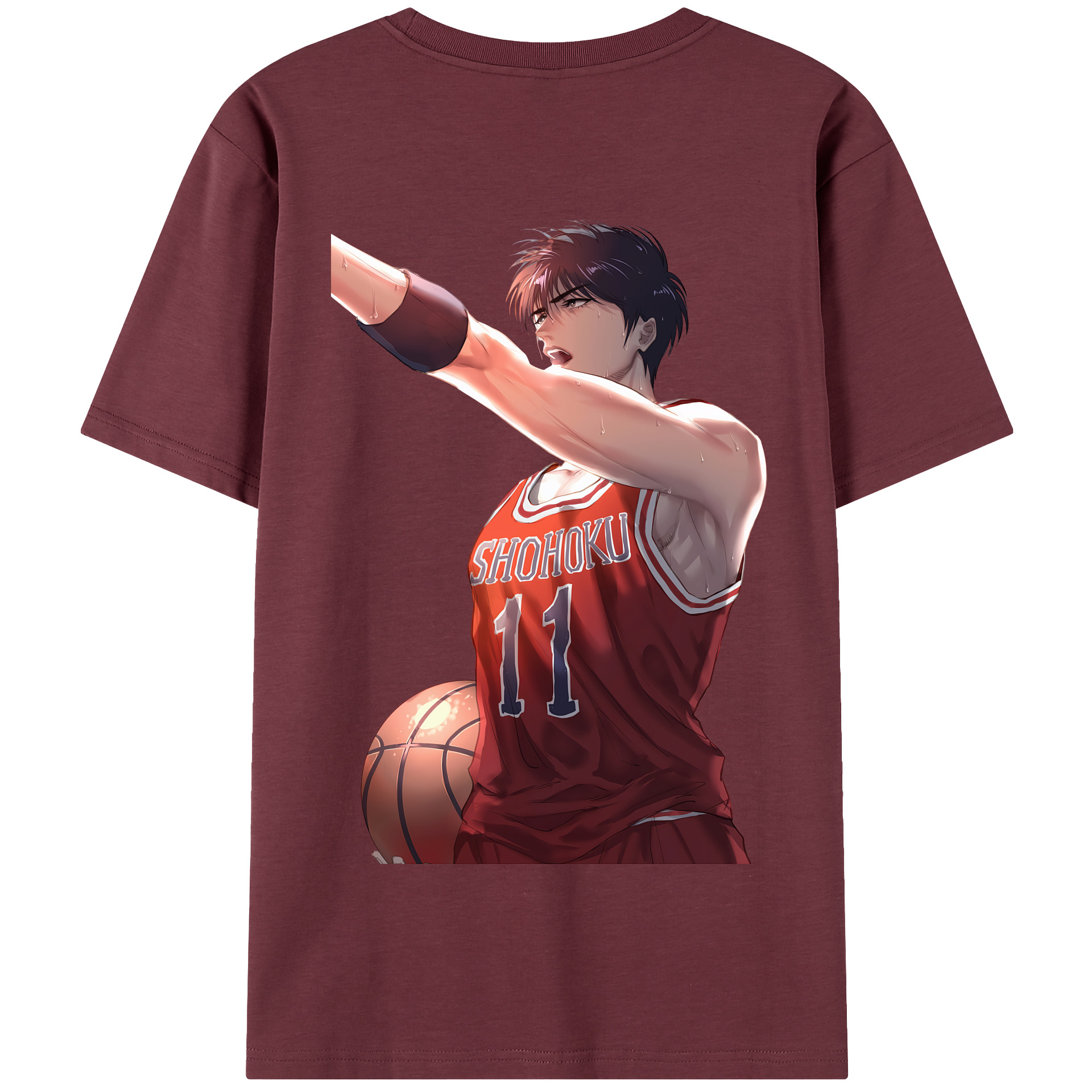 SLAM DUNK／スラムダンク 綿100％半袖Tシャツ（背面プリント）